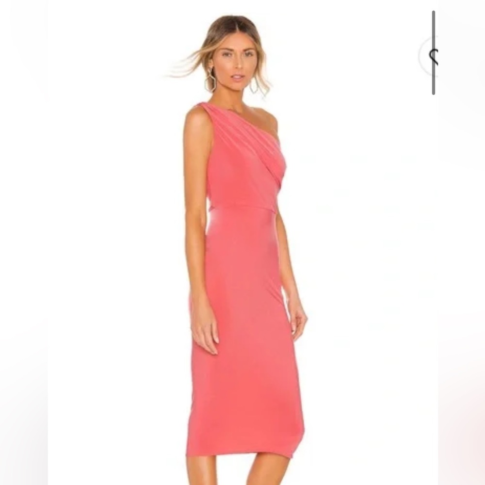 Revolve Katie May X Grace Kong One-Shoulder Pink Dress